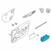 OEM 2004 Nissan Sentra Switch Assy-Power Window, Main Diagram - 25401-6Z500
