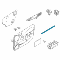 OEM 2002 Nissan Sentra Seal Assy-Front Door Inside RH Diagram - 80834-4M420