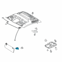 OEM Toyota Sunvisor Holder Diagram - 74348-0C041-B0