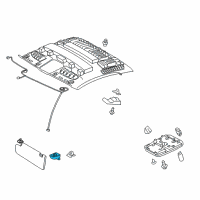 OEM 2017 Toyota Sequoia Sunvisor Holder Diagram - 74348-0C041-B0