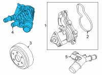 OEM 2022 Ford Bronco Sport Thermostat Unit Diagram - GN1Z-8592-B