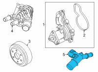 OEM 2022 Ford Escape Water Outlet Diagram - GN1Z-8K556-C