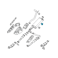 OEM Nissan Frontier Mounting-Exhaust, Rubber Diagram - 20651-EA000