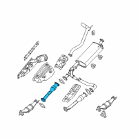 OEM 2007 Nissan Frontier Front Exhaust Tube Assembly Diagram - 20010-ZP50A