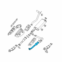 OEM 2007 Nissan Xterra Exhaust Tube Assembly, Front Diagram - 20020-EA200