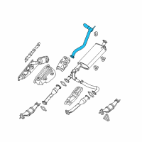 OEM 2019 Nissan Frontier Exhaust Tube Assembly, Rear Diagram - 20050-ZL60A