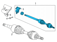 OEM 2022 Cadillac XT6 Axle Assembly Diagram - 84877877