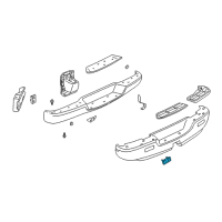 OEM GMC Reflector, Rear Bumper Diagram - 15073678