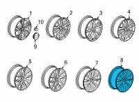OEM 2020 Cadillac CT4 Wheel Diagram - 84256502