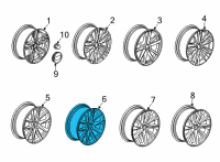 OEM Cadillac CT4 Wheel Diagram - 84741509