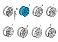 OEM 2022 Cadillac CT4 Wheel Diagram - 84169699