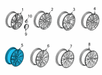 OEM Cadillac CT4 Wheel Diagram - 84523081