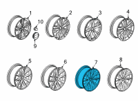 OEM 2020 Cadillac CT4 Wheel Diagram - 84256503