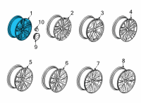 OEM 2022 Cadillac CT4 Wheel Diagram - 84319210
