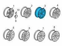 OEM Cadillac CT4 Wheel Diagram - 84169698