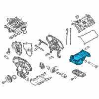 OEM 2018 Infiniti Q50 Oil Pan Assembly Diagram - 11110-3GM2B