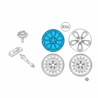 OEM Kia Soul Wheel Hub Cap Assembly Diagram - 52960B2100