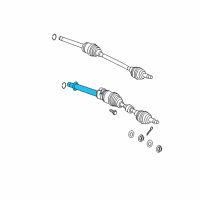 OEM 2008 Dodge Caliber Axle Intermediate Shaft Diagram - 53010355AC