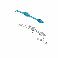 OEM 2009 Dodge Caliber Cv Axle Assembly-Joint Half Shaft Left Diagram - 5085220AE