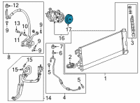 OEM Cadillac Clutch Plate & Hub Assembly Diagram - 84877093