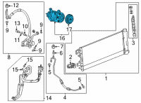 OEM 2021 Cadillac Escalade Compressor Diagram - 84664206