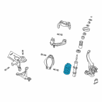 OEM 2002 Chrysler Sebring Front Coil Spring Diagram - 5024057AB