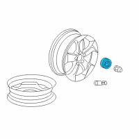 OEM 2020 Honda Civic Cap Assembly, Aluminum Wheel Center Diagram - 44732-T7W-A31