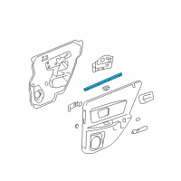 OEM 2006 Cadillac CTS Channel, Rear Side Door Window Front Diagram - 25678471