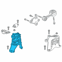 OEM Honda Insight Mounting, Engine Side Diagram - 50820-TXM-A03