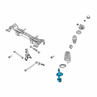 OEM Kia Spectra Rear Shock Absorber Assembly, Left Diagram - 0K2NF28900B