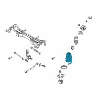 OEM 2001 Kia Spectra Coil Spring Diagram - 0K2A228011DS