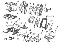 OEM 2021 GMC Yukon Slide Knob Diagram - 84689852