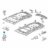 OEM Honda Civic Holder Assy., Sunvisor *NH686L* (LIGHT WARM GRAY) Diagram - 88217-TK8-A01ZB