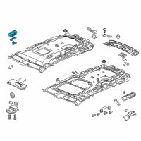 OEM Honda Odyssey Control Assy., RR. Auto Air Conditioner *NH167L* (GRAPHITE BLACK) Diagram - 79650-TK8-A41ZA