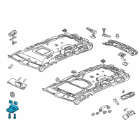 OEM 2012 Honda Odyssey Console Assy., Roof *NH686L* (LIGHT WARM GRAY) Diagram - 83250-TK8-A11ZB