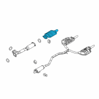 OEM 2008 Mercury Milan Catalytic Converter Diagram - 8E5Z-5E212-C