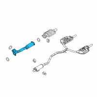 OEM Mercury Milan Front Pipe Diagram - 8E5Z-5G274-B