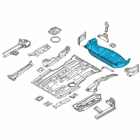 OEM 2013 Nissan Quest Floor - Rear, Rear Diagram - G4514-1JAMA