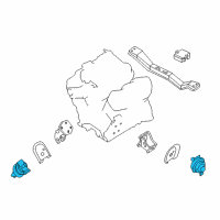 OEM Nissan Frontier Engine Mounting Insulator, Front Diagram - 11220-7Z010
