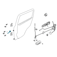 OEM 2004 Chevrolet Tracker Stop, Rear Door Open (On Esn) Diagram - 30027774