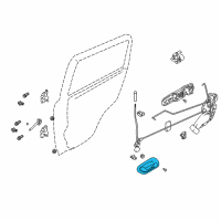 OEM 1999 Chevrolet Tracker Handle, Inside Diagram - 30024123