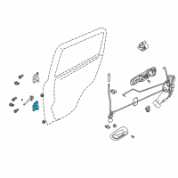 OEM Chevrolet Tracker Hinge, Rear Door Lower, RH (On Esn) Diagram - 91177607