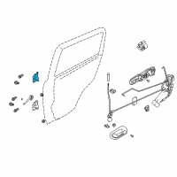 OEM 2003 Chevrolet Tracker Hinge, Rear Door Upper, RH (On Esn) Diagram - 91177605