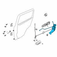 OEM 2003 Chevrolet Tracker Rear Door Lock Assembly Rh (On Esn) Diagram - 30021398