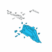 OEM Ford Edge Quarter Trim Panel Diagram - FT4Z-5831013-ED
