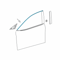 OEM 2022 Toyota Camry Upper Molding Diagram - 75753-06140