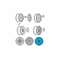 OEM 2005 Buick Rendezvous Wheel Rim, 17X6.5 *Chrome Diagram - 9596093