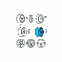 OEM 2004 Buick Rendezvous Wheel, Alloy Diagram - 12490098