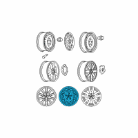 OEM 2005 Buick Rendezvous Wheel, Alloy Diagram - 9595529