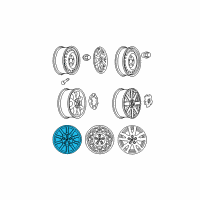 OEM 2006 Buick Rendezvous Wheel Rim-17X6.5 Aluminum 52Mm Offset 115.0 Bellcrank *Machine Face Diagram - 9597129